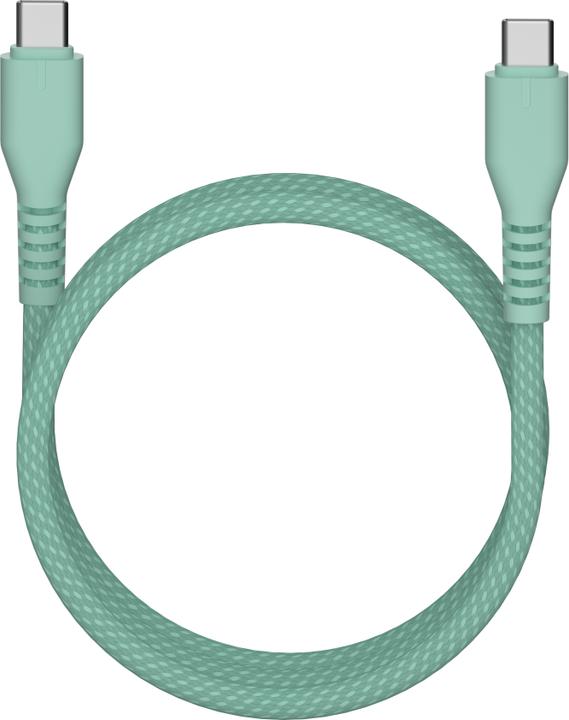 Produktbild Qualo nylon cable USB-C - USB-C 1.5m 3A mint QKN-CC-21 (1.50 m, 60 W)