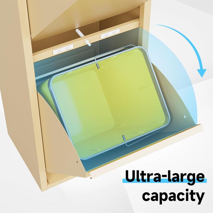 Produktbild Veehaus Küchenmülleimer mit Klappdeckel, 2x15L (30 l)