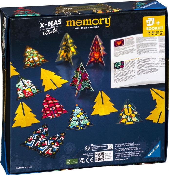 Actual product image Ravensburger 22350 Collector's memory® Christmas - The world-famous memory game with (English, German, Italian, French, Portuguese, Spanish, Japanese, Dutch)