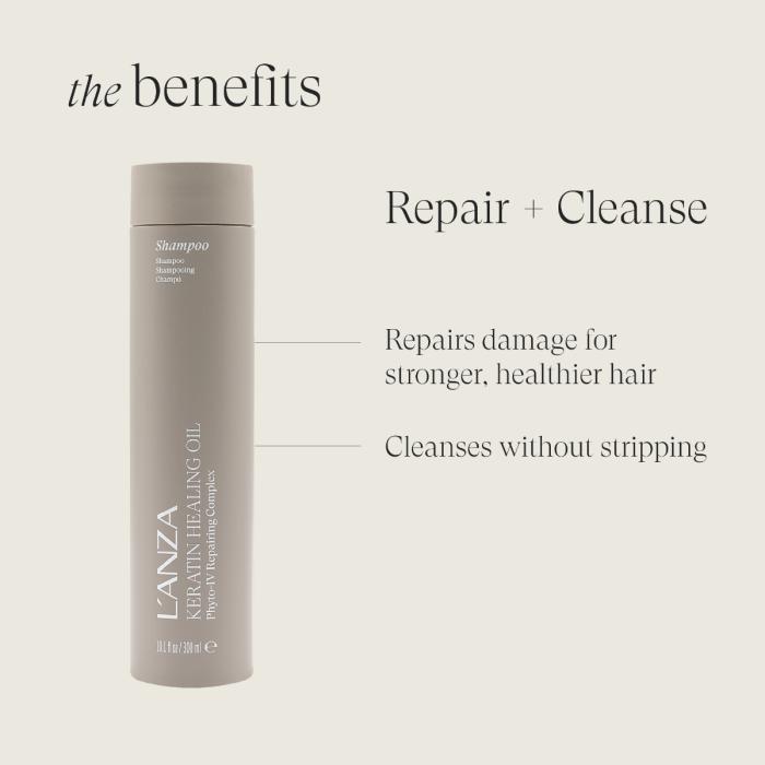 Image du produit L'Anza Keratin Healing Oil Shampoo 300ml (Shampoing liquide, 300 ml)