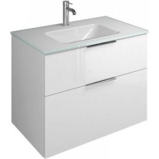 burgbad, Badmöbelset, Eqio Glas-Waschtisch inklusive Waschtischunterschrank, Breite 820 mm