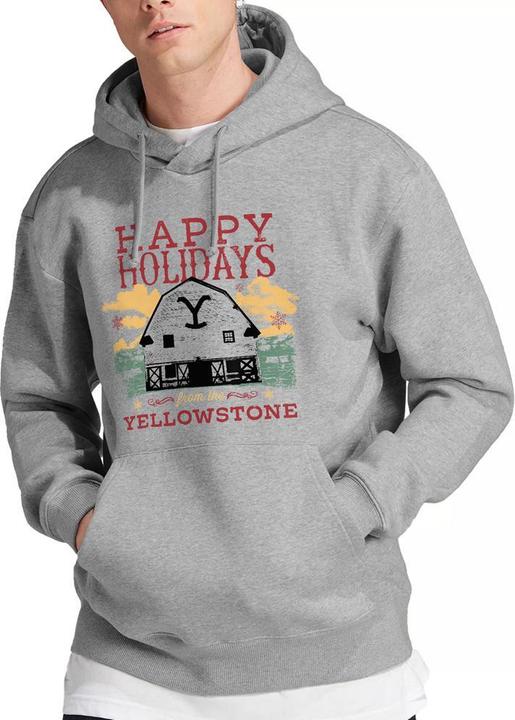 Produktbild Yellowstone Happy Holidays Kapuzenpullover weihnachtliches Design (M)