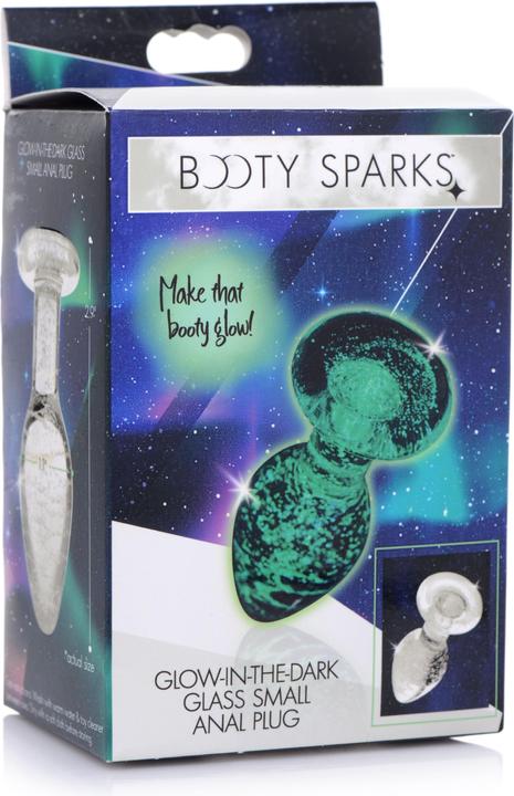 Actual product image XR Brands GlowInTheDark GlasAnalplug Klein