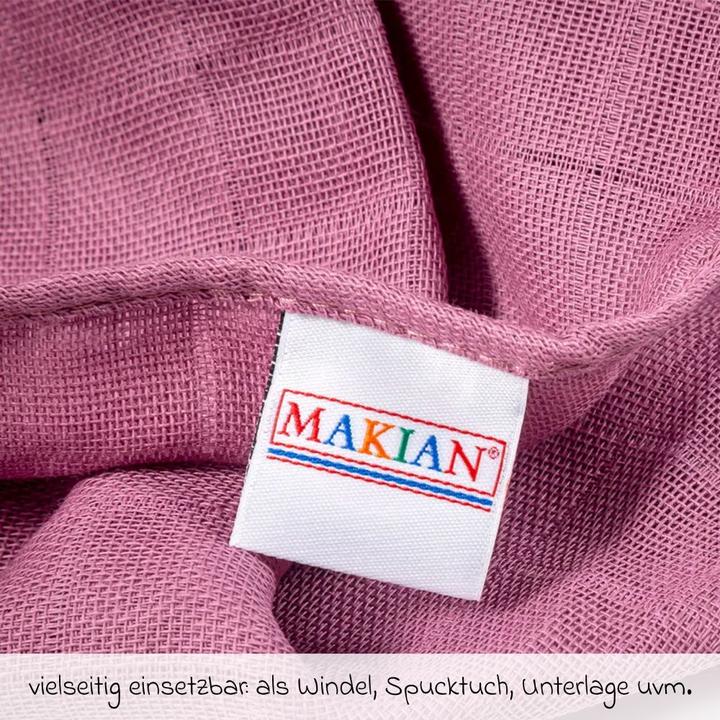 Image du produit Makian Langes en mousseline & Chiffons de gaze Pack de 8 Langes en mousseline 80 x 80 cm - Orchidée (80 cm, 80 cm)