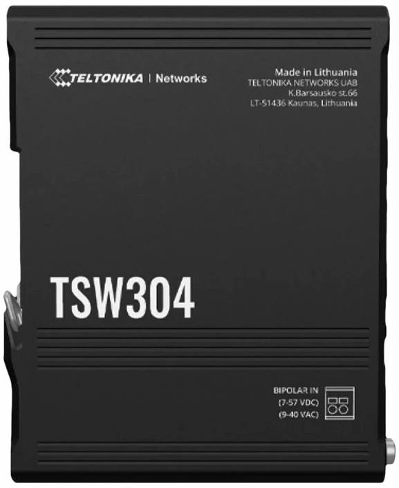 Productafbeelding Teltonika TSW304 4-poorts Gigabit industriële onbeheerde schakelaar DIN RAIL (4 ports)