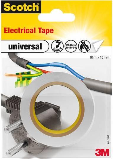 Image du produit 3M Ruban isolant blanc uni (15 mm)