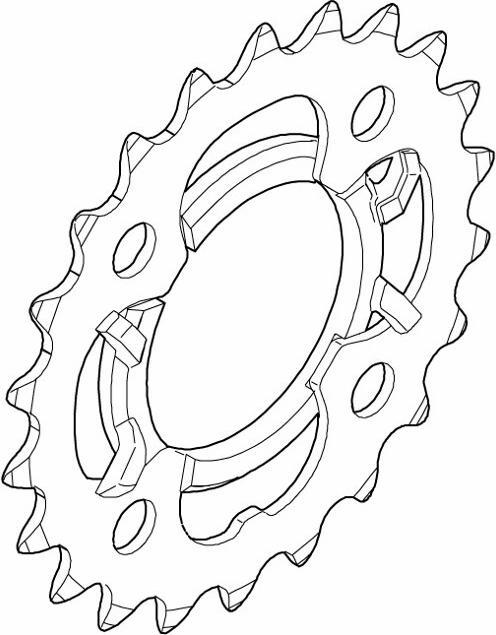 Actual product image Shimano Acera FC-M361 chainring (28)