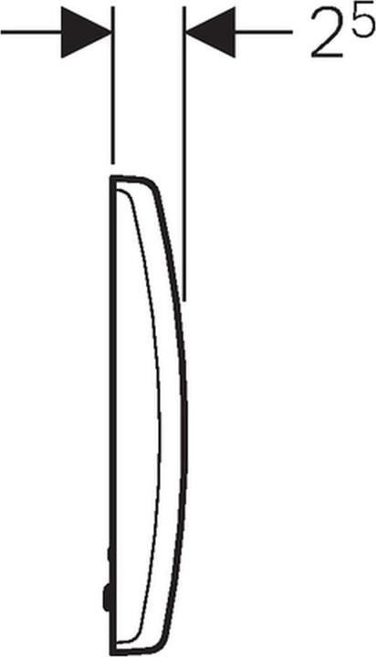 Produktbild Geberit Urinal Steuerung, mit elektron. Spülauslösung, Platte zink druckguss, weiss