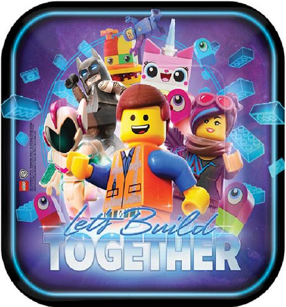 Actual product image Amscan Plate Birthday Lego 2 (8x)