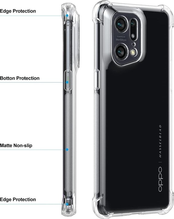 Immagine prodotto Screenguard Paraurti Airbag morbido in cristallo (Oppo Find X5 Pro)