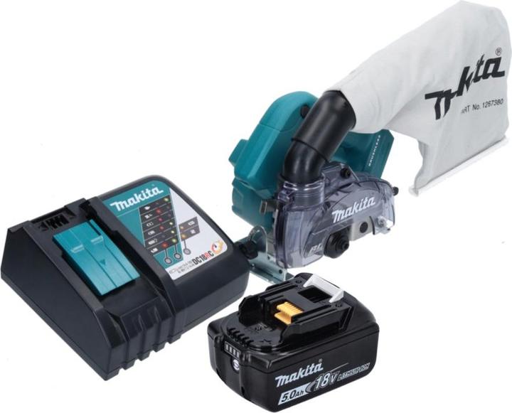 Image du produit Makita DCC 500 RT1 Scie diamantée sans fil 18 V 125 mm Brushless + 1x batterie 5,0 Ah + chargeur (Machine à tronçonner)