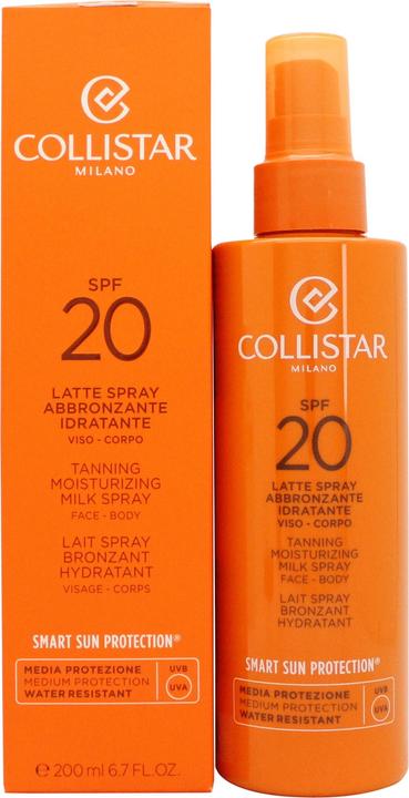 Immagine prodotto Collistar CS Sun - Latte spray idratante abbronzante SPF20 (Spray solare, SPF 20, 200 ml)