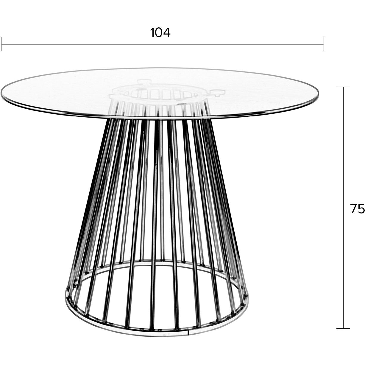 Thumbnail - White Label Living, Esstisch, Floris (Ø 104 x 75 cm)