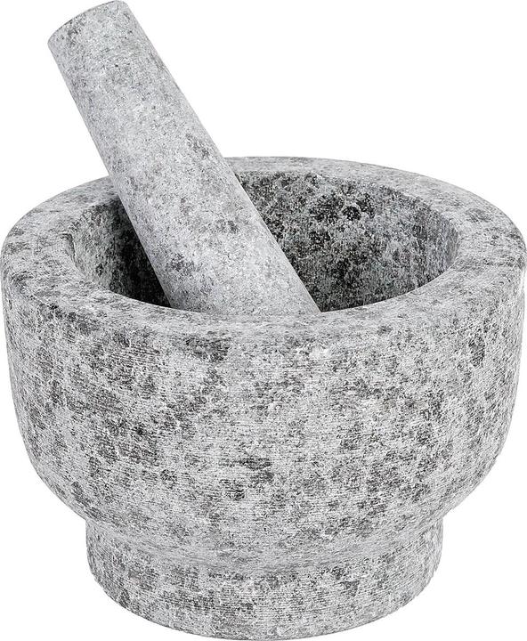 Actual product image Axentia Granite Mortar in Granite Colours with Pestle in Heavy Finish 15x11cm