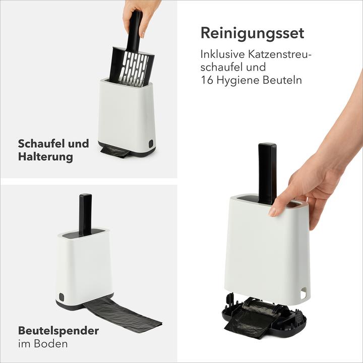 Immagine prodotto Rotho Katzentoilette Bea Hellgrau, Stromversorgung: Keine, App (Lettiera per gatti chiusa)
