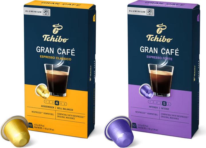 Tchibo Gran Café Set Espresso Classico & Espresso Forte (100 x Port.)