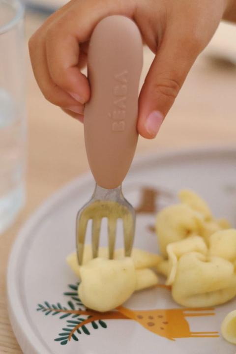 Actual product image Beaba Edelstahllernset (Gabel+Löffel) braun