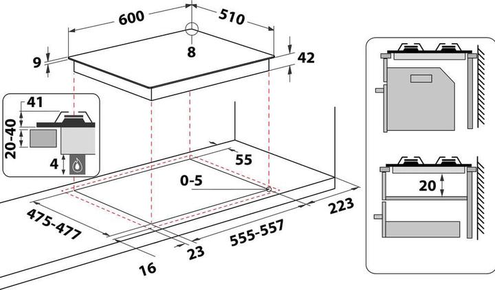Immagine prodotto Hotpoint FTGHL 641 D/IX/HA piano cottura Acciaio inossidabile Da incasso 60 cm Gas 4 Fornello(i)