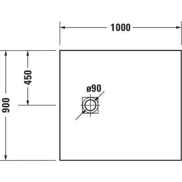 Thumbnail - Duravit, Duschwanne, Duschwanne Sustano Rechteck 1000x900x30mm weiss glänzend