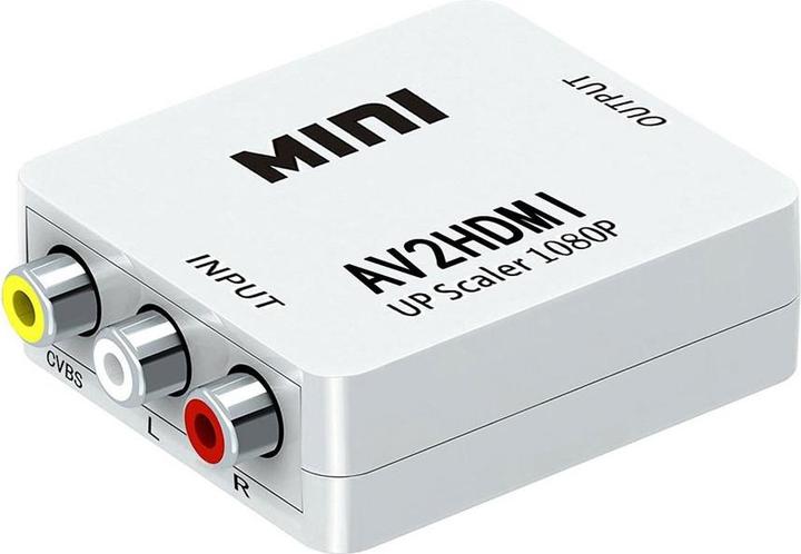Deltalabs Mini Cinch RCA CVBS AV a HDMI 1080P convertitore per TV, PC, PS3, DVD (Convertitore videocamera)