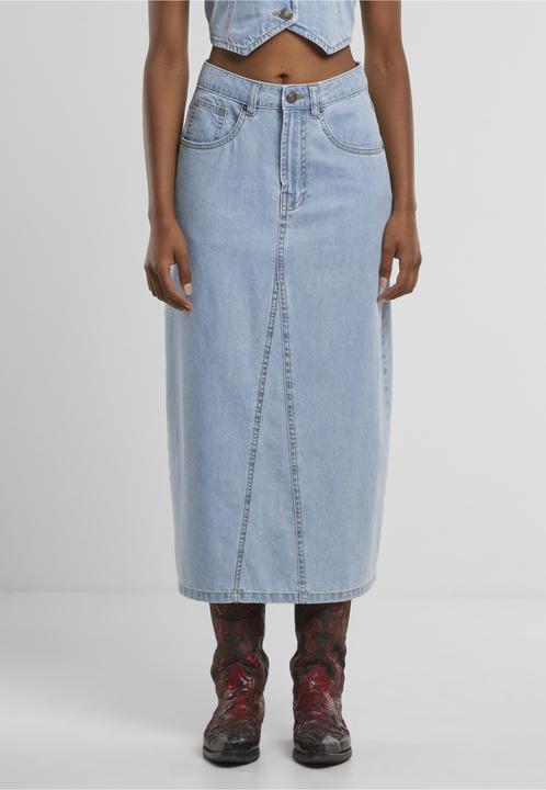 Produktbild Urban Classics Ladies Soft Denim Midi Skirt - 193361 (26, S)