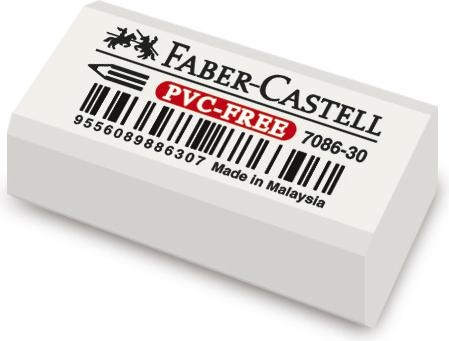 Produktbild Faber-Castell Radiergummi Vinyl Radiergummi 7086-30 Produktverwendung: Bleistifte, Buntstifte Abmessungen: 1,8 x 1