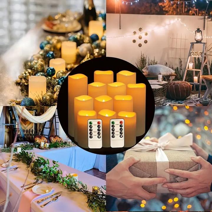 Actual product image Cbx 12 flameless LED candles with remote control and timer function (12x)