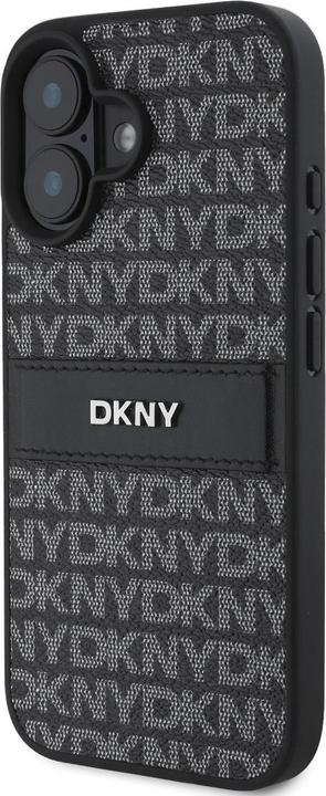 Actual product image DKNY DKHCP16SPRTHSLK iPhone 16 6.1" czarny/black hardcase Texture Pattern Tonal Stripe (Apple iPhone 16)