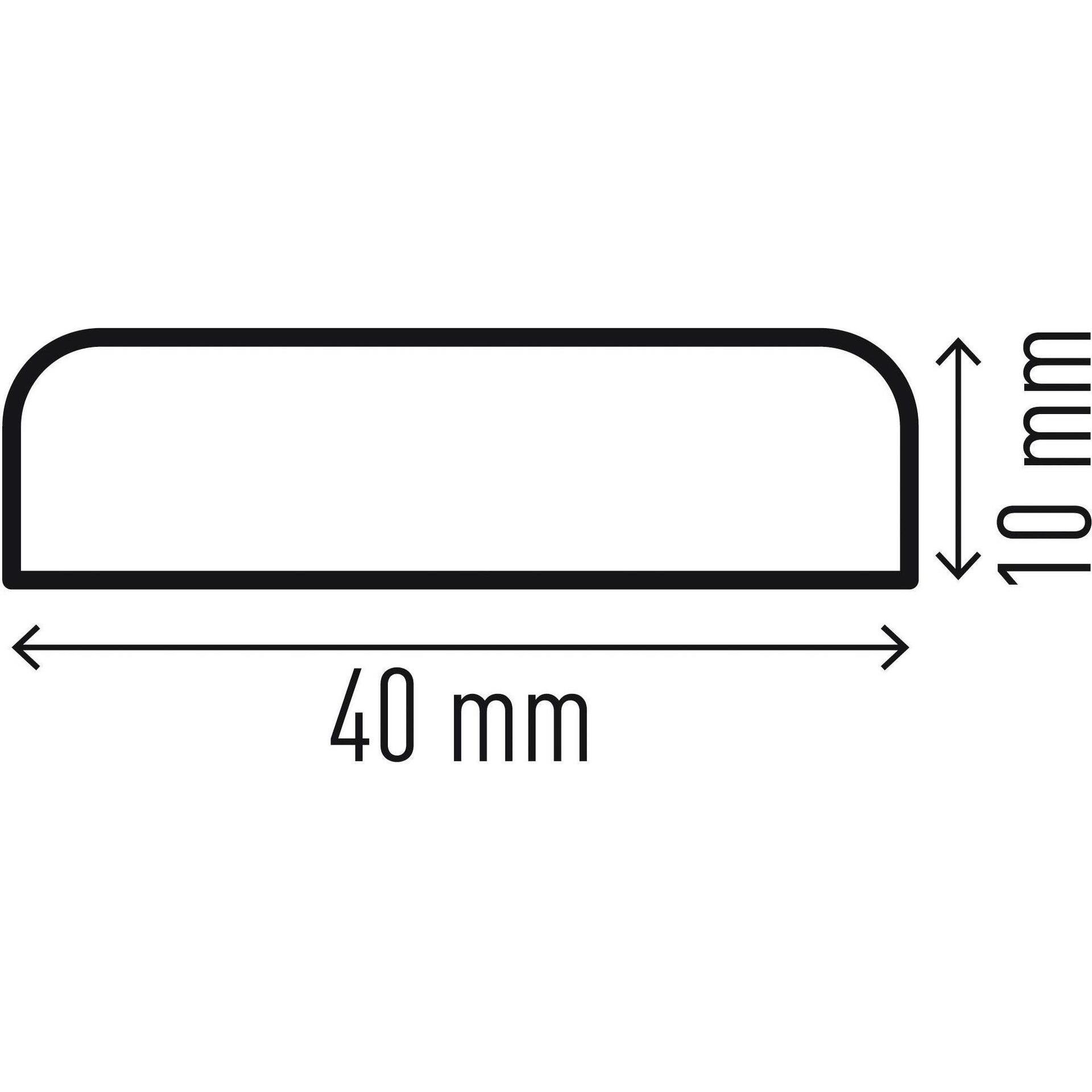 Durable, Informationsschild, 5 Prallschutz S10 "Flächenschutzprofil S10" rechteckig 4,0 x 1,0 cm
