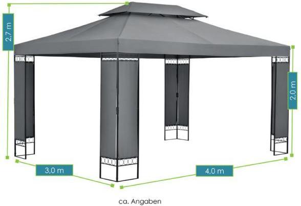 Immagine prodotto Juskys Tenda da giardino Capri (30 cm, 40 cm)