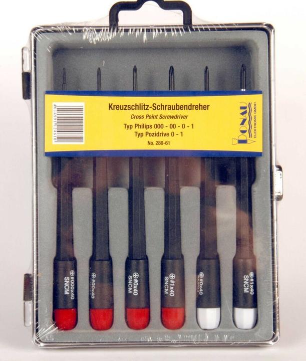 Image du produit Donau Jeu de tournevis Phillips (Recouvrement cruciforme Phillipps (PH), Cruciforme PZ)