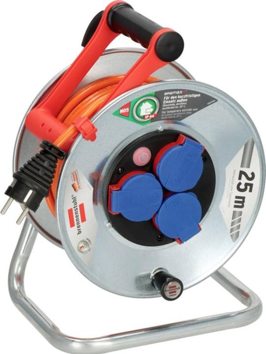 Brennenstuhl 1198740 Kabeltrommel 25 m Orange Schutzkontakt-Stecker (25 m, 1.50 mm²)
