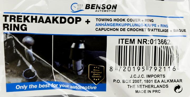 Actual product image Benson Cap for trailer coupling