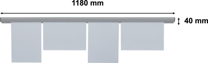 Image du produit Franken Rail de serrage pour papier, autocollant, longueur : 1.180 mm plastique, extensible à volonté