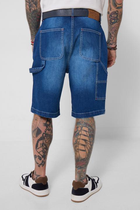 Image du produit Joe Browns Denim Carpenter Shorts with Hammer Loop – Mid Wash (30)
