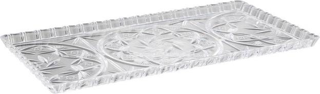 Actual product image Axentia Iris Cake Plate, Crystal Optics 29x17cm