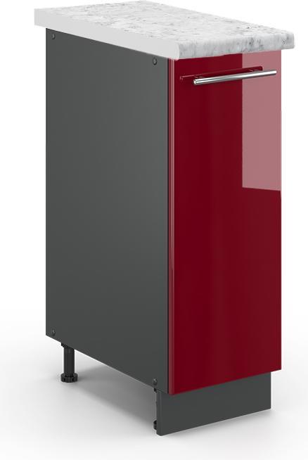 Anthrazit, Bordeaux Hochglanz, Marble-Weiss, Rot