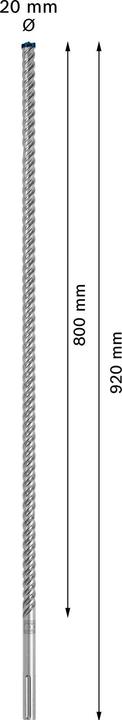 Produktbild Bosch Professional Zubehör EXPERT SDS max-8X Hammerbohrer, 20 x 800 x 920 mm (bis 20 Millimeter)