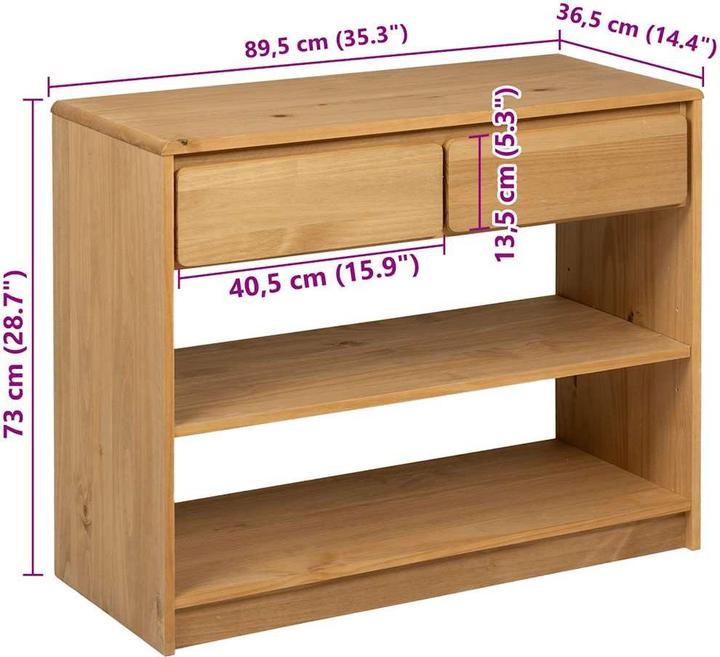 Image du produit vidaXL Konsolentisch (89.50 x 36.50 x 73 cm)