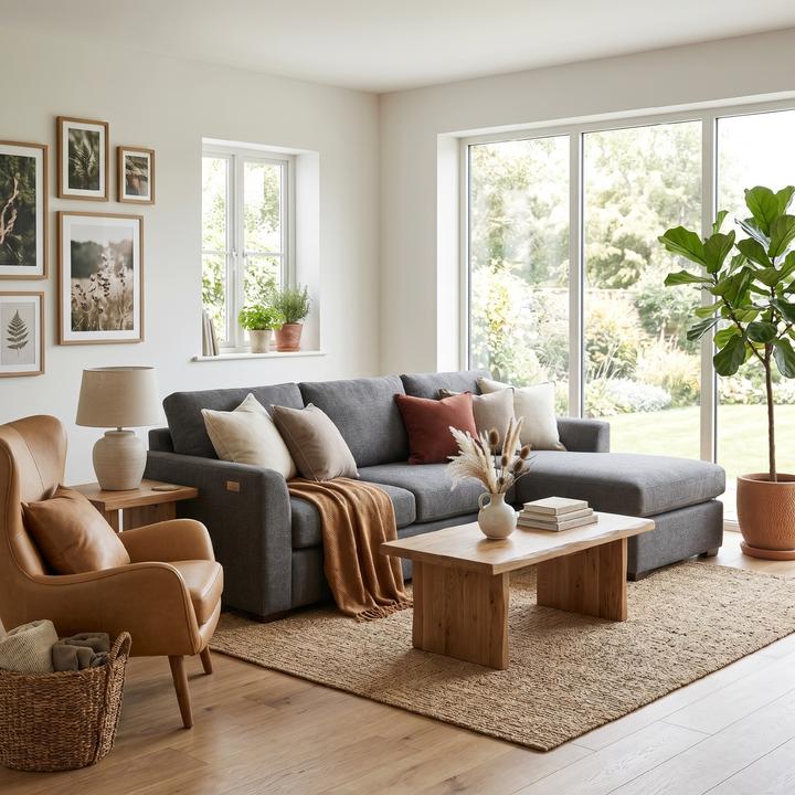 Immagine prodotto Homcom Ecksofa Polyester Dunkelgrau (3 posti, Divano ad angolo)