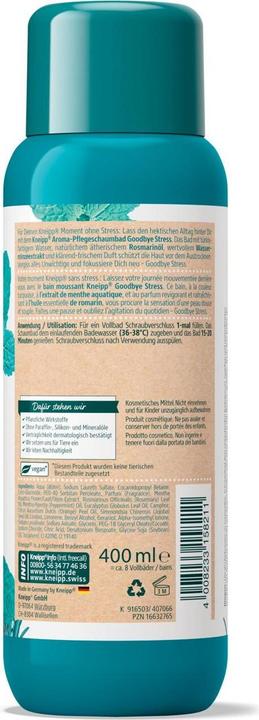 Kneipp Le bain moussant Goodbye Stress (400 ml, Huile de bain)