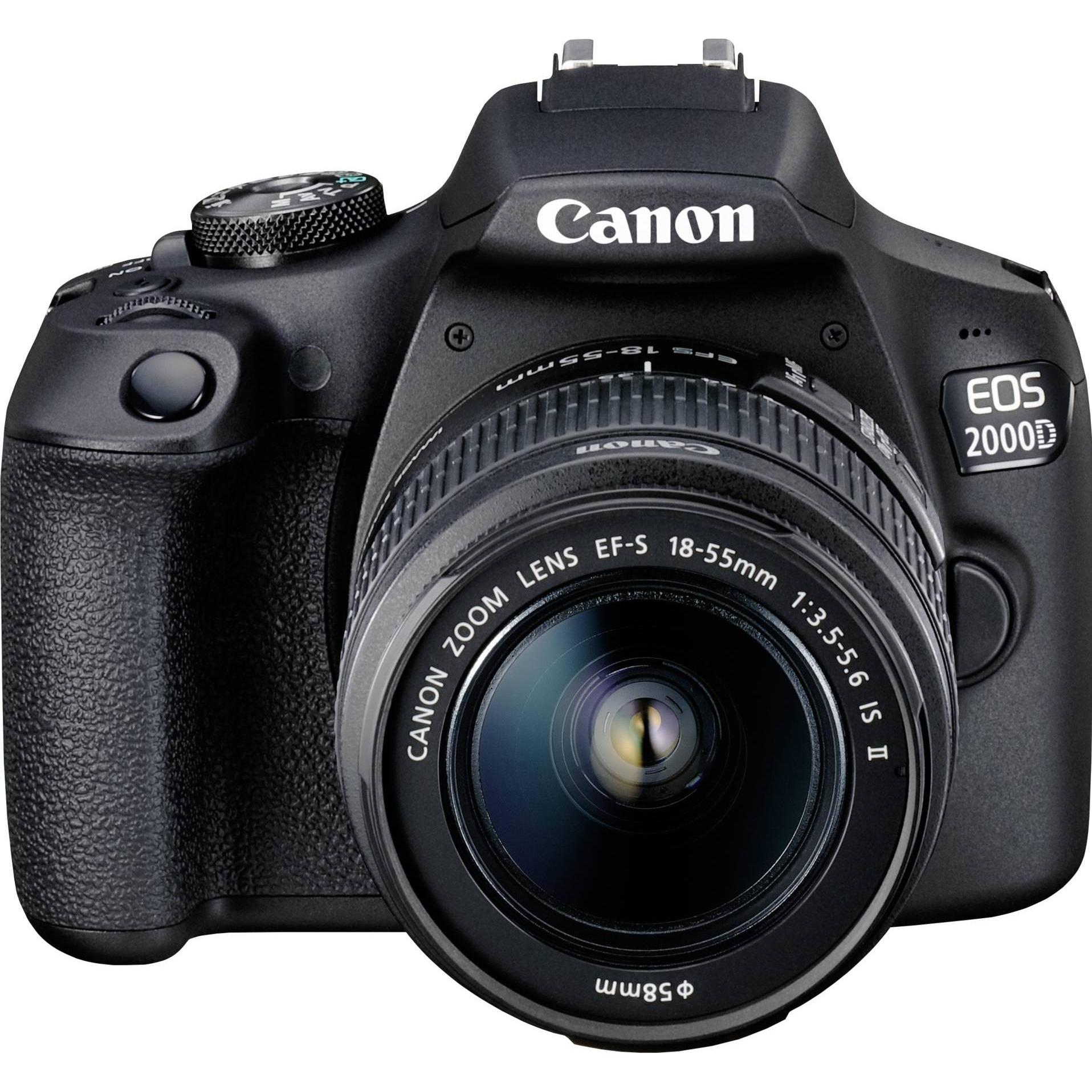 Canon EOS 2000D Kit (18 - 55 mm, 24.10 Mpx, APS-C / DX), Kamera, Schwarz