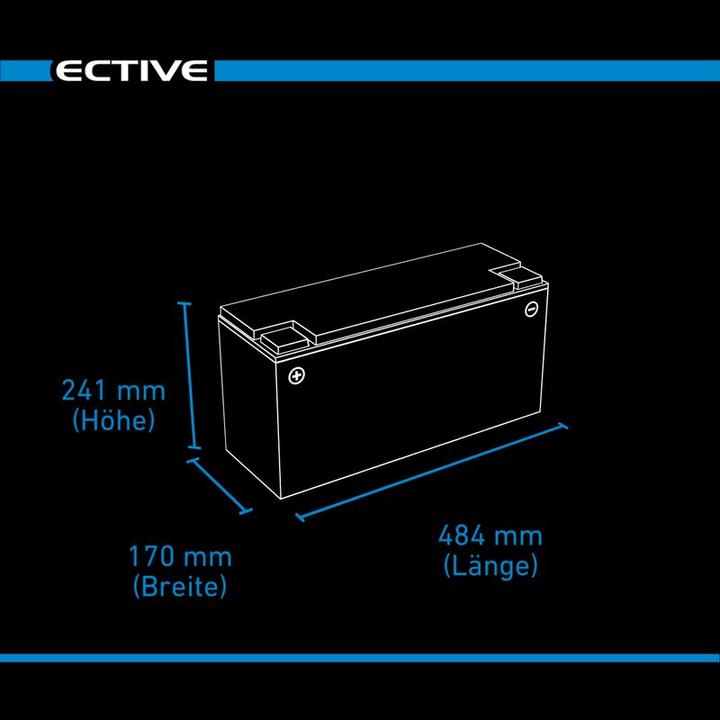 Image du produit Ective Deep Cycle AGM batterie d'alimentation 12V 170Ah m écran batterie camping-car (12 V, 170 Ah)