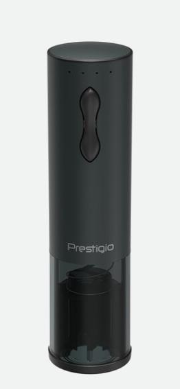 Actual product image Prestigio Bolsena electric wine opener set matt black retail (Electric corkscrew)