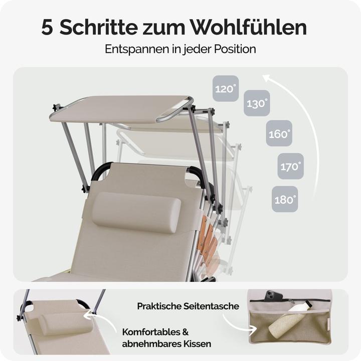 Produktbild Casaria Sonnenliege (210 cm)
