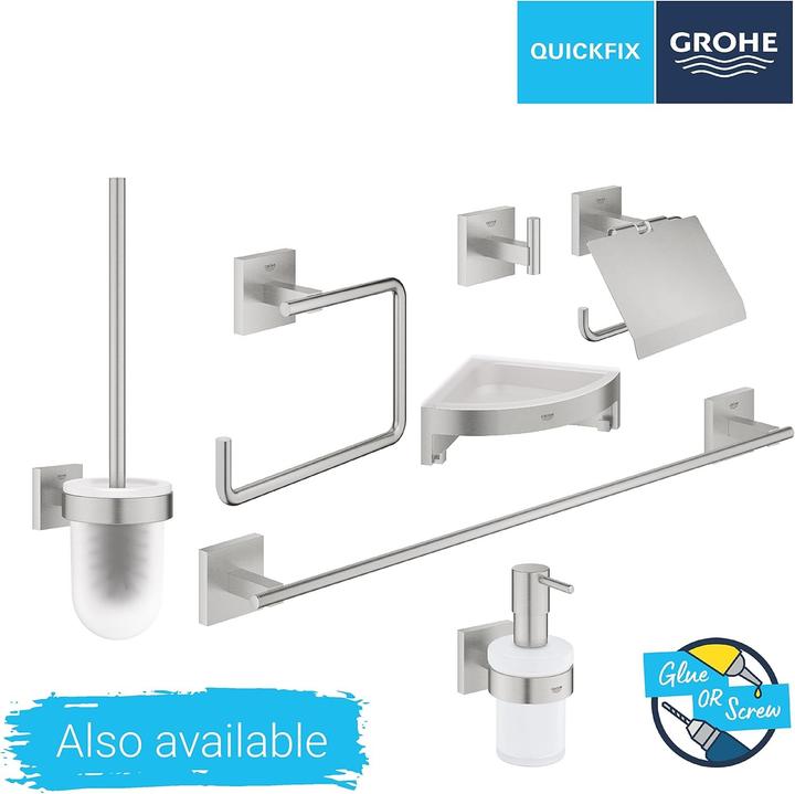 Produktbild Grohe Start Cube QuickFix Seifenspender mit Halter, klebbar, supersteel