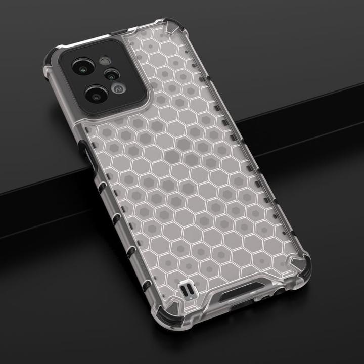 Produktbild Hurtel Honeycomb case armored cover with a gel frame Realme C31 transparent (Realme C31)