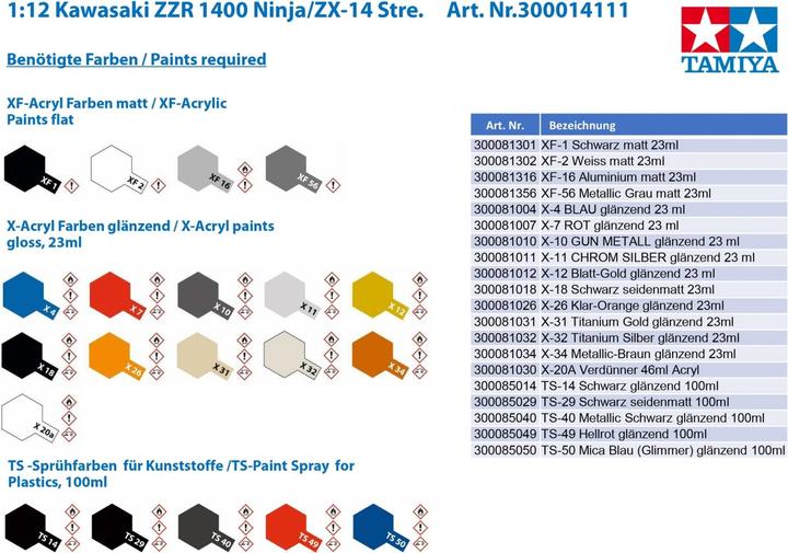 Image du produit Tamiya Kawasaki ZZR1400
