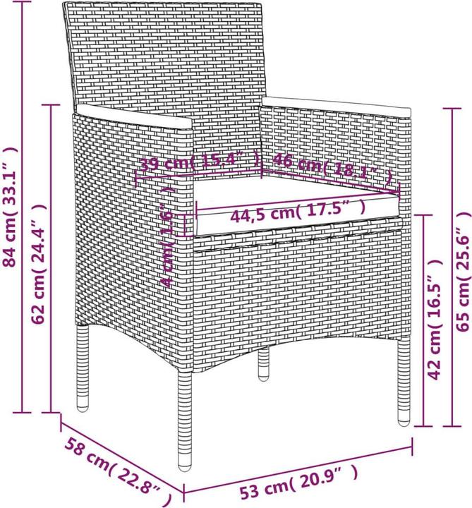 Produktbild vidaXL Garten Essgruppe