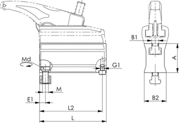 Image du produit Amf Élément intermédiaire n° 7600Z M16 40 kN court (554823) (Noir)